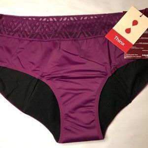 NWT THINX Women's Underwear XL Super Hiphugger in Fig color